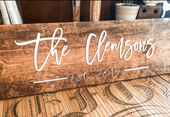 custom laser engraved wooden sign