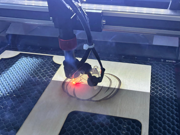 Laser engraving with air assist