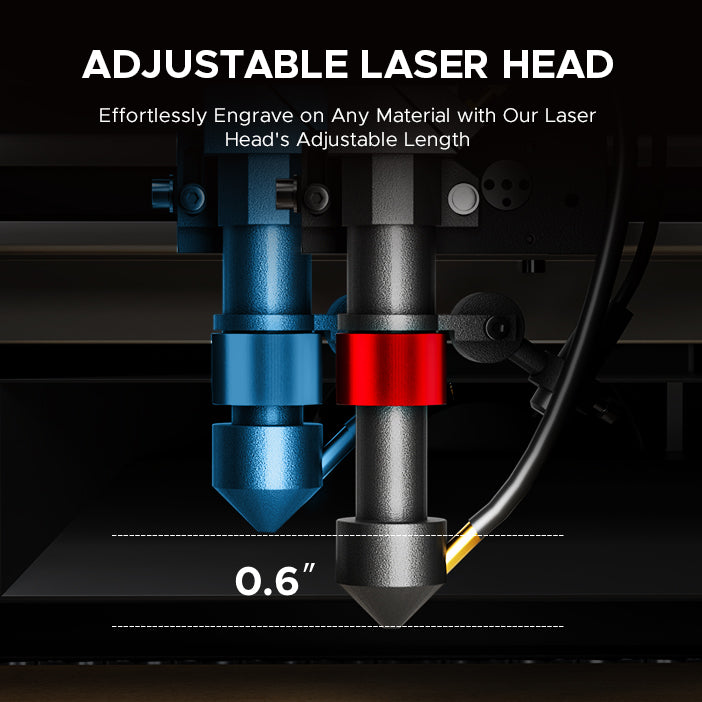 OMTech K40+ 40W Desktop CO2 Laser Engraver with 8" x 12" Working Area and Detachable Honeycomb Workbed