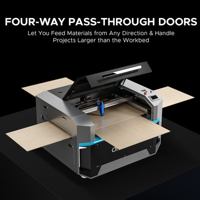OMTECH PRO 3655, 130W AND 150W CO2 Laser Engraver and Cutter With Autofocus and Built-in Water Chiller
