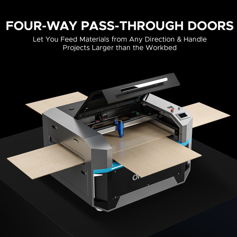 OMTECH PRO 3655, 130W AND 150W CO2 Laser Engraver and Cutter With Autofocus and Built-in Water Chiller