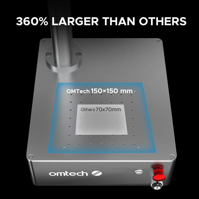 OMTech Has a Larger Engraving Range, 150% Larger Than Others
