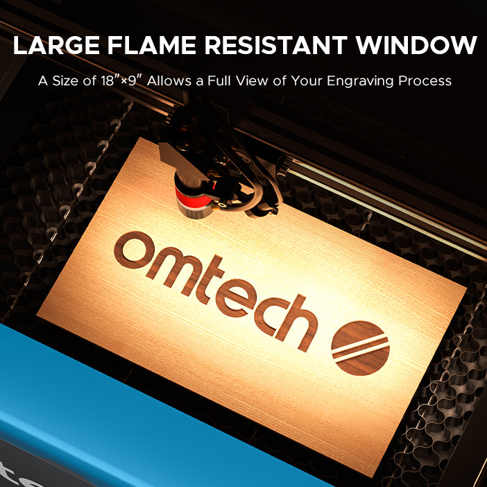 OMTech K40+ 40W Desktop CO2 Laser Engraver with 8" x 12" Working Area and Detachable Honeycomb Workbed