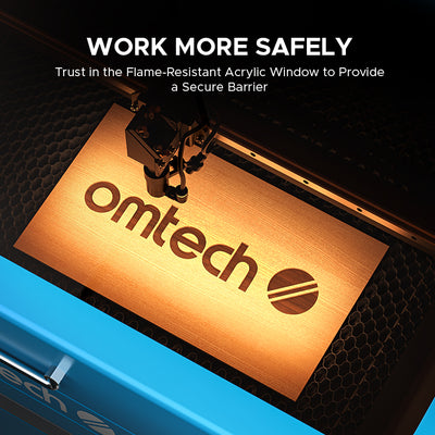 OMTech Maker MF1624-60 60W CO2 Laser Engraving and Cutting Machine with 16" x 24" Working Area