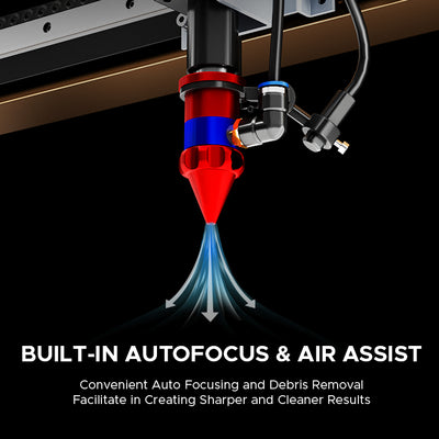 OMTech Maker AF2028-80 90W CO2 Laser Engraver and Cutter with 20" x 28" Working Area and Autofocus