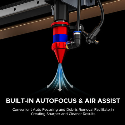 AF2435-80 - 80W CO2 Laser Engraver Cutting Machine with 24''x 35" Working Area (with Auto Focus)