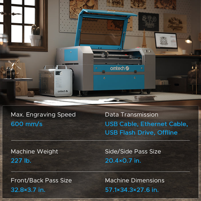 MF2028-80 - 80W CO2 Laser Engraver Cutting Machine with 20" x 28" Working Area