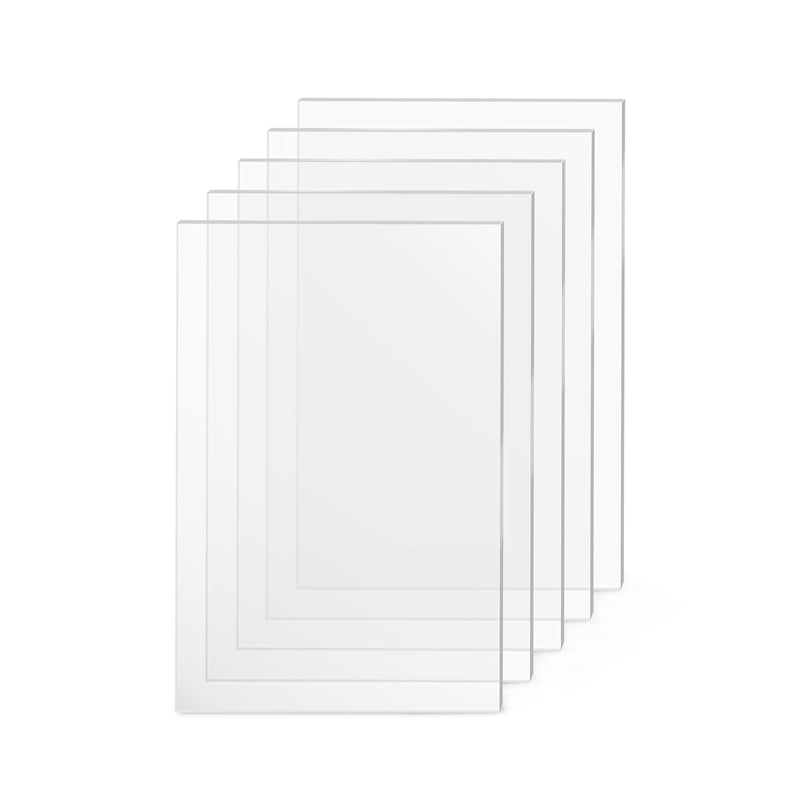 OMTech 10 Pack Clear Acrylic Sheets, 12x8 Inch Plexiglass Sheets for Laser Engraving & Cutting