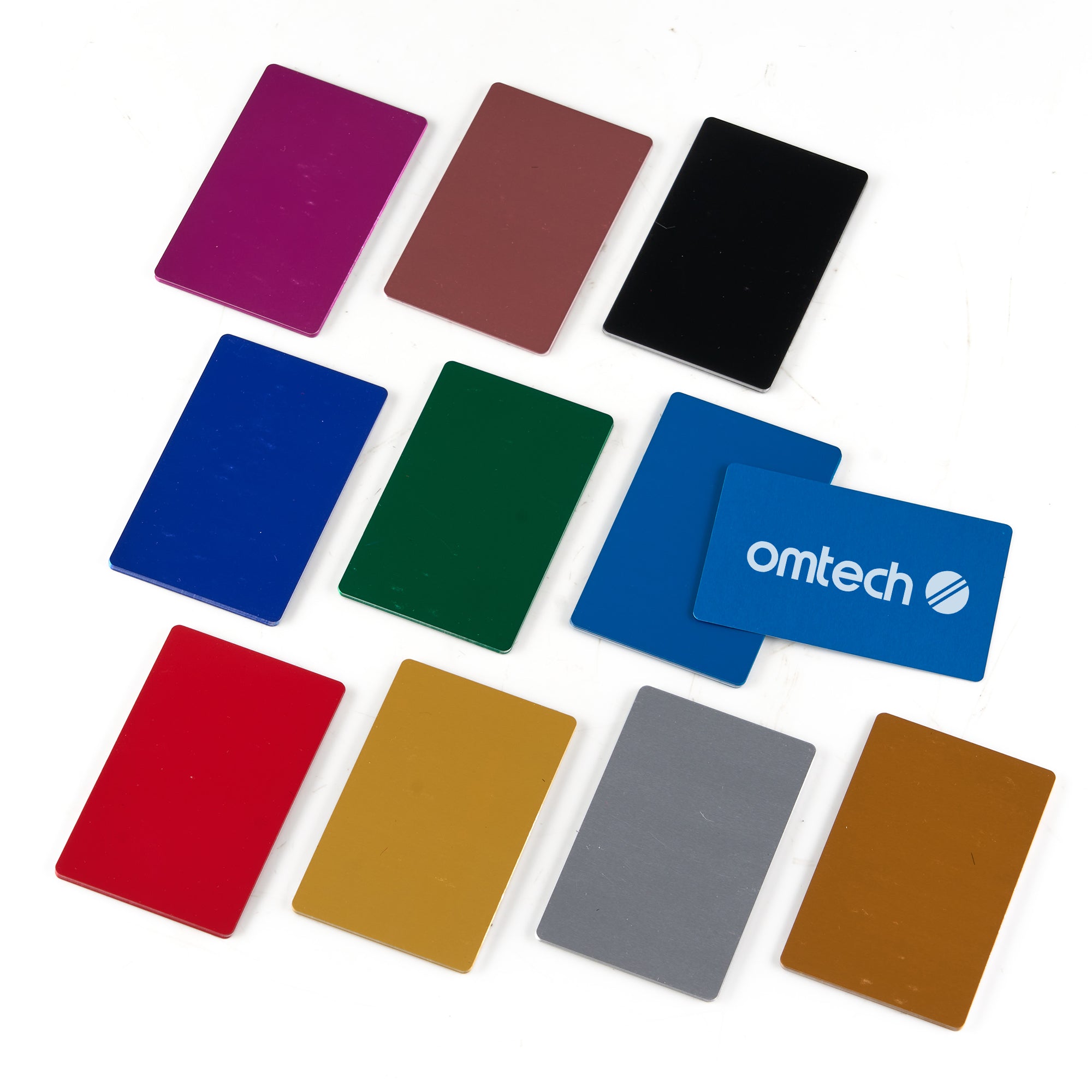 OMTech Colored Metal Engraving Blank Set 100 PCS