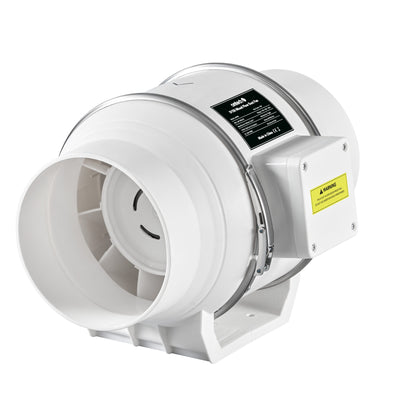 6” Inline Duct Fan, 318 cfm Ventilation Exhaust Fan with Quiet 75W AC Motor