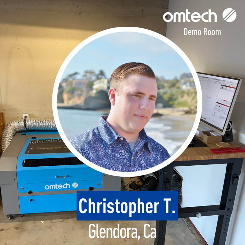 Laser Engraving in Glendora, California | Demo Room Host - Christopher T.