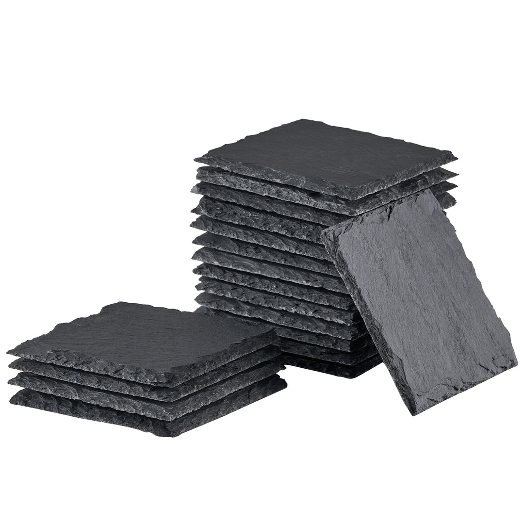 24-Pack Black Slate Coasters For Laser Engraving, 4 Jamaica
