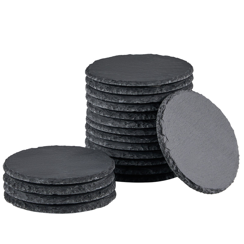 OMTech 18 Pack Round Stone Coaster Set for Laser Engraving