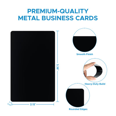 OMTech 100 PC Aluminum Black DIY Cards for Laser Engraver Machine