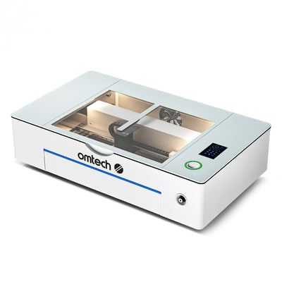 OMTech Polar+ 55W Desktop CO2 Laser Engraver and Cutter with Two Rotary Axes