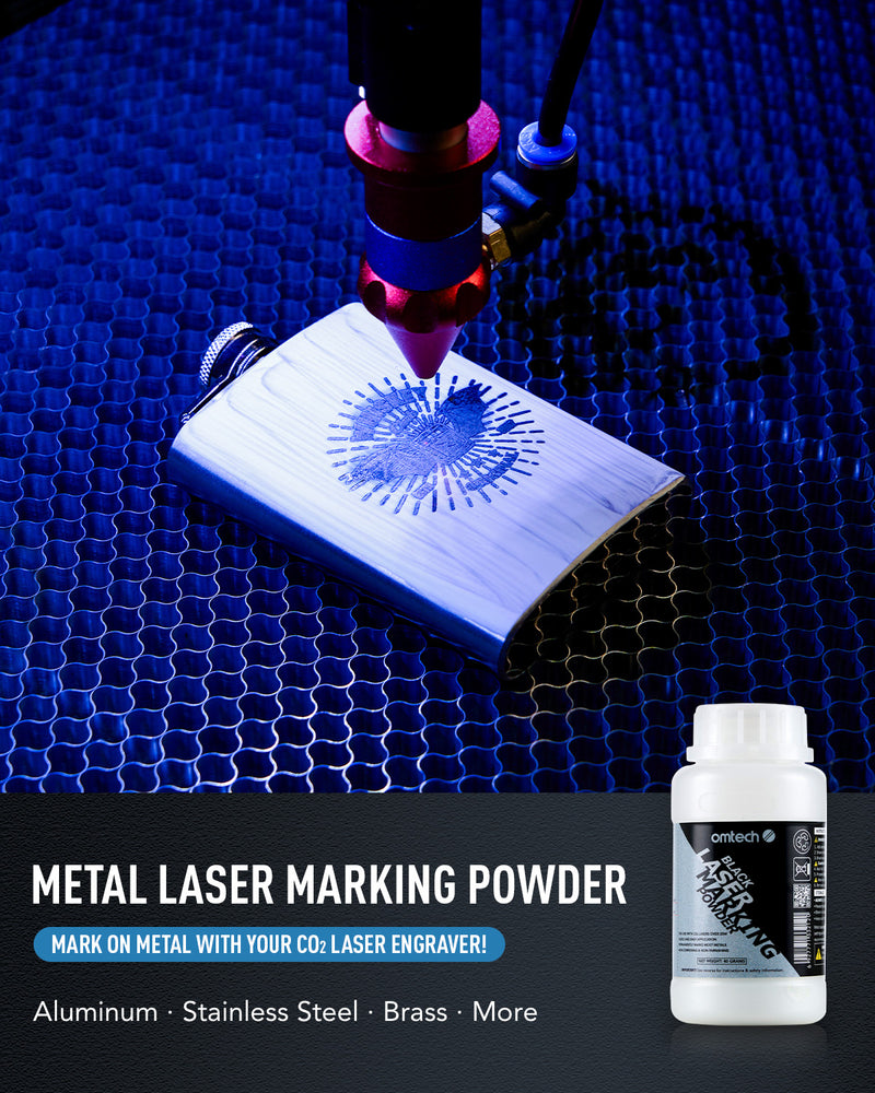 Metal Laser Marking Powder for CO2 Laser Engravers, 4.1 fl. oz.