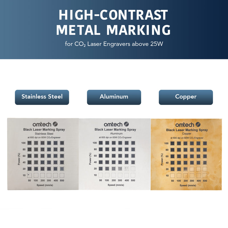 Metal Laser Marking Spray for CO2 Laser Engravers, 13oz Aerosol Can