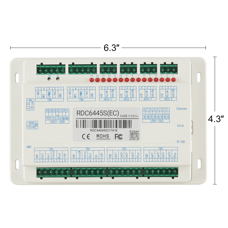 RDC6445S Ruida Replacement Control Panel Kit for CO2 Laser Engraving Machines