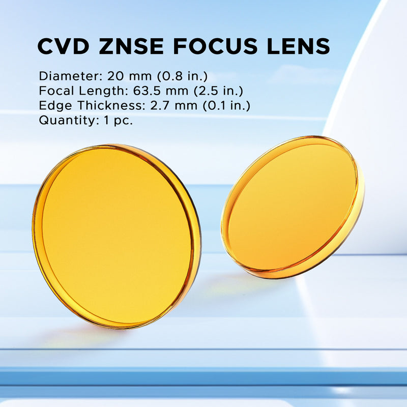 18 mm Meniscus Focus Lens, CVD ZnSe CO2 Laser Engraver Focal Lens for 60W 80W Laser Engraver Cutter