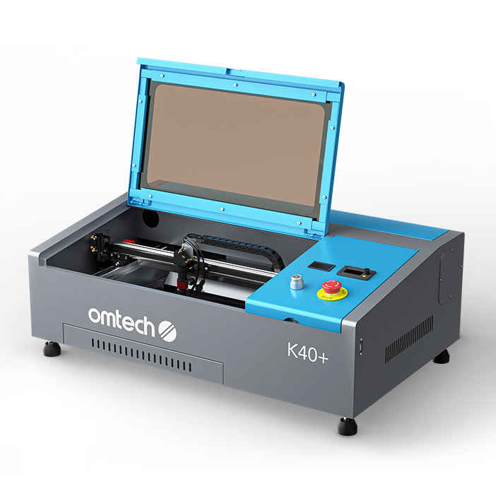 OMTech K40+ 40W Desktop CO2 Laser Engraver with 8" x 12" Working Area and Detachable Honeycomb Workbed