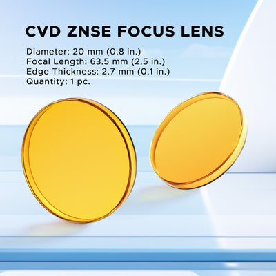 20 mm CVD ZnSe Focus Lens for Laser Cutting Machines