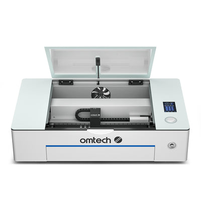 OMTech Polar+ 55W Desktop CO2 Laser Engraver and Cutter with Two Rotary Axes