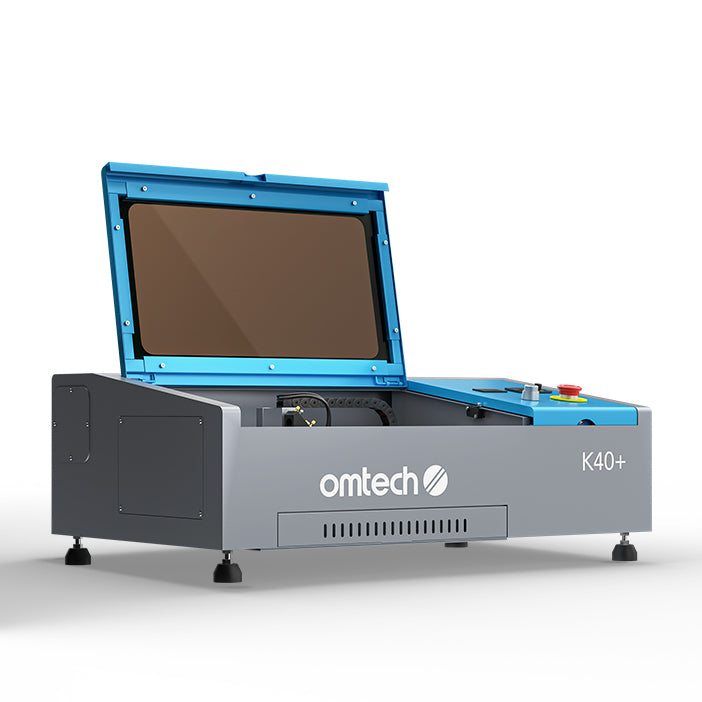 OMTech K40+ 40W Desktop CO2 Laser Engraver with 8" x 12" Working Area and Detachable Honeycomb Workbed