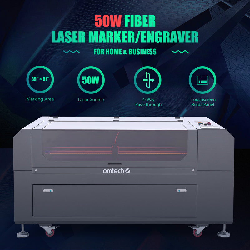 Pre-Owned 50w fiber laser engraver, metal marking etching engraving machine