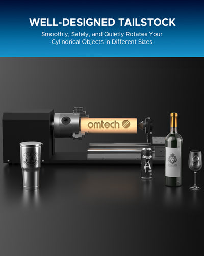 Rotary Axis with Jaw Chuck for 50W and up CO2 Laser Engraver Cutting Machine