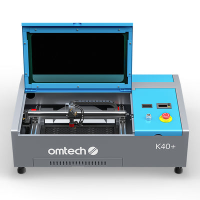 OMTech K40+ 40W Desktop CO2 Laser Engraver with 8" x 12" Working Area and Detachable Honeycomb Workbed