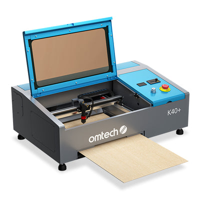 OMTech K40+ 40W Desktop CO2 Laser Engraver with 8" x 12" Working Area and Detachable Honeycomb Workbed