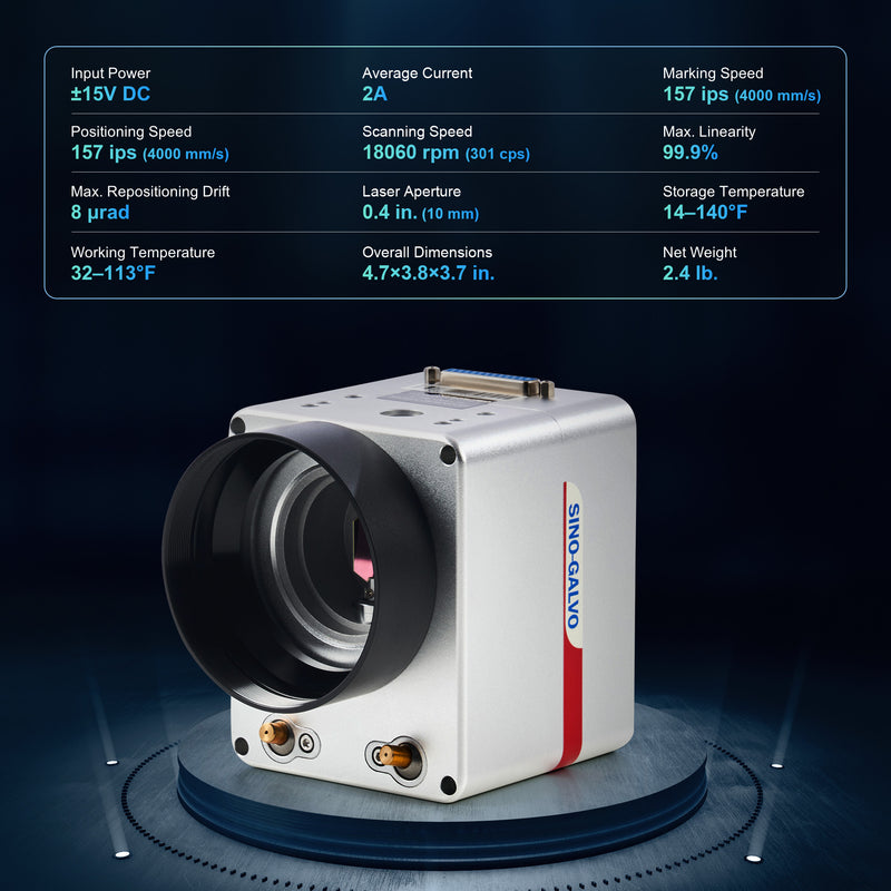 RC7110A Galvanometer Scanning System for 1064nm 80W & 100W Fiber Laser Engravers