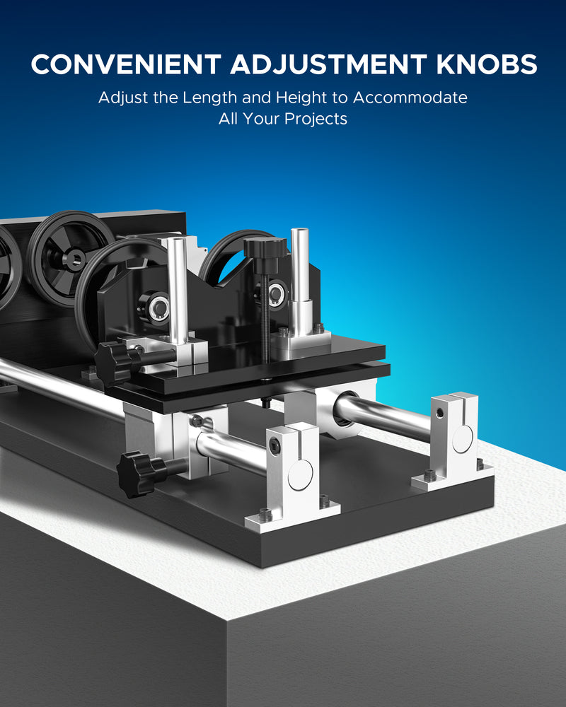 4-WHEEL ROTARY AXIS WITH 360 DEGREE ROTATION FOR 50W AND UP CO2 LASER ENGRAVER CUTTING MACHINE