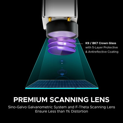 Galvo Fiber 20 - 20W Split Fiber Laser Marker Engraving Machine with 4.3''x 4.3'' Working Area