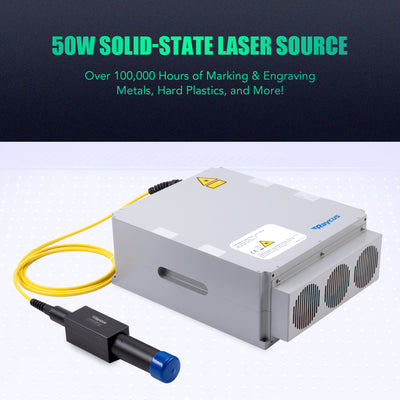 Pre-Owned 50w fiber laser engraver, metal marking etching engraving machine