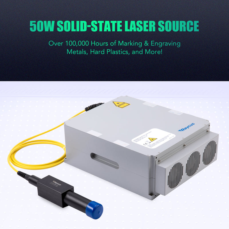 Pre-Owned 50w fiber laser engraver, metal marking etching engraving machine