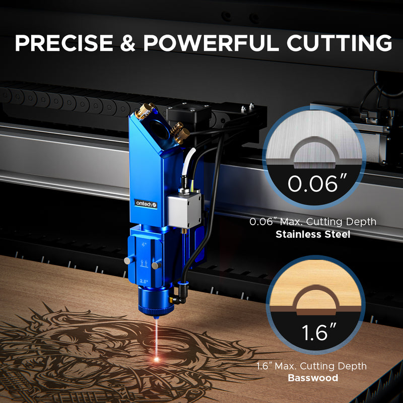 OMTech Pro 3655 Hybrid, 150W Hybrid Laser Engraver Cutting Machine with 36&