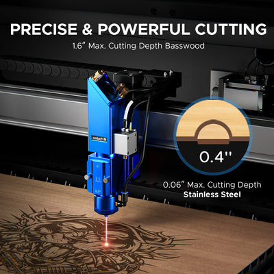 OMTech Pro 3655 Hybrid, 150W Hybrid Laser Engraver Cutting Machine with 36'' x 55'' Working Area (with Autofocus and Built-in Water Chiller)