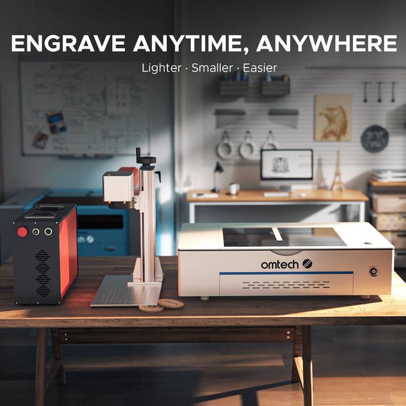 OMTech MOPA 60W Split Fiber Laser Engraver with 6.9&