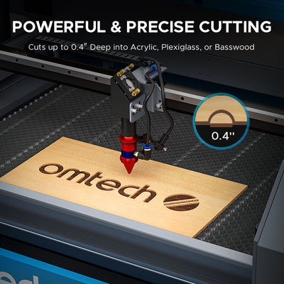 OMTech Maker AF2028-60 60W CO2 Laser Engraver and Cutter with 20" x 28" Working Area and Autofocus