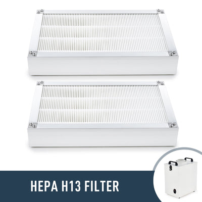 H13 HEPA REPLACEMENT AIR FILTER FOR 120W INDUSTRIAL AIR PURIFIER, ACTIVATED CHARCOAL FILTER SET REPLACEMENT FILTERS