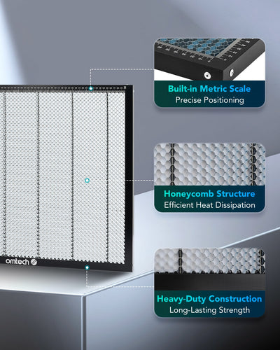 19x24 Inch Honeycomb Working Table for Laser Engravers with Built-in Scale