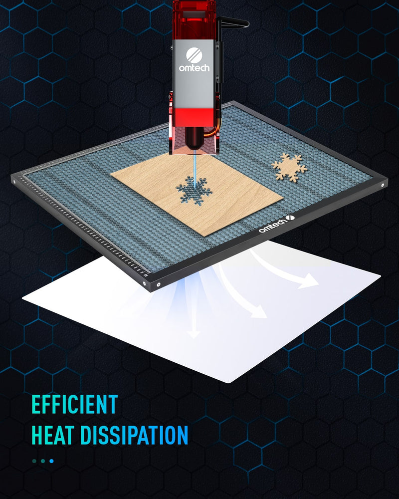 19x24 Inch Honeycomb Working Table for Laser Engravers with Built-in Scale