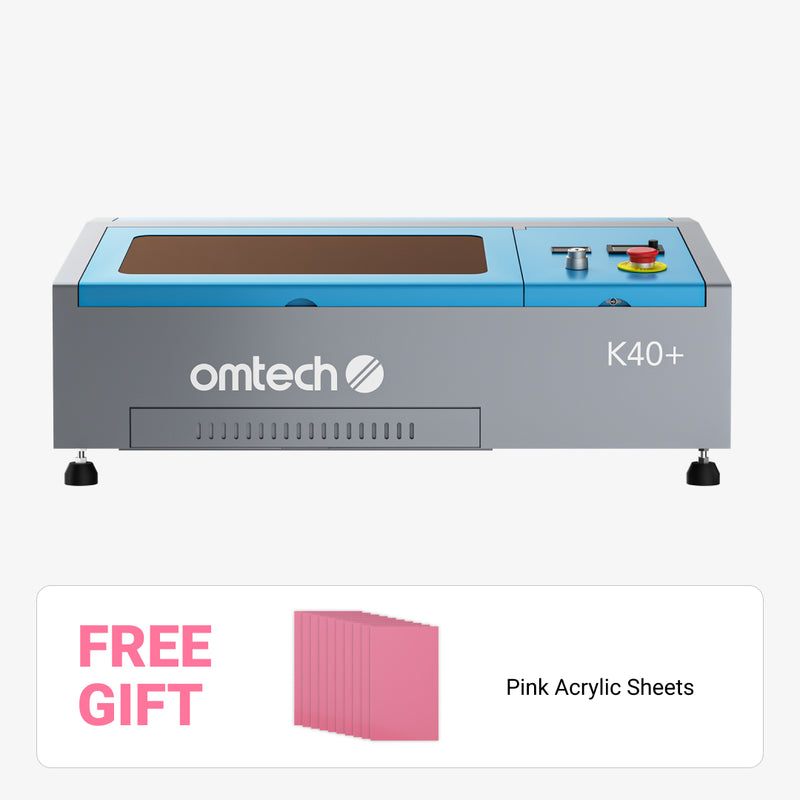 OMTech K40+ 40W Desktop CO2 Laser Engraver with 8&