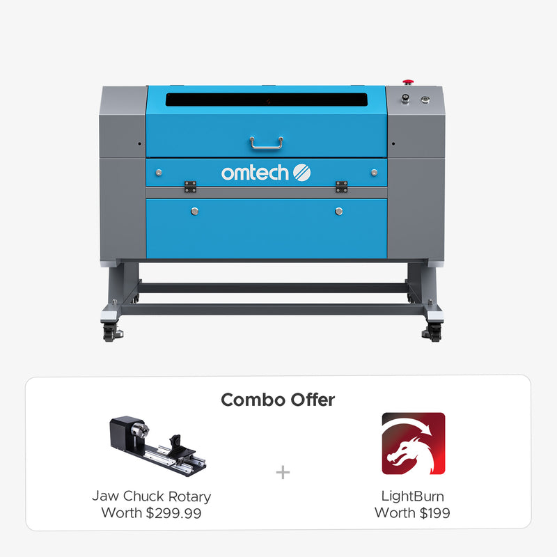 OMTech Maker AF2028-60 60W CO2 Laser Engraver and Cutter with 20" x 28" Working Area and Autofocus