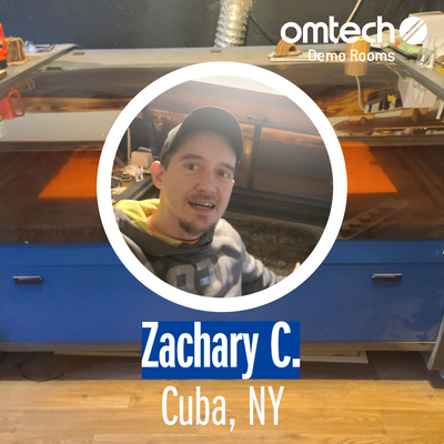 Laser Engraving in Cuba, New York | Demo Room Host - Zachary C.