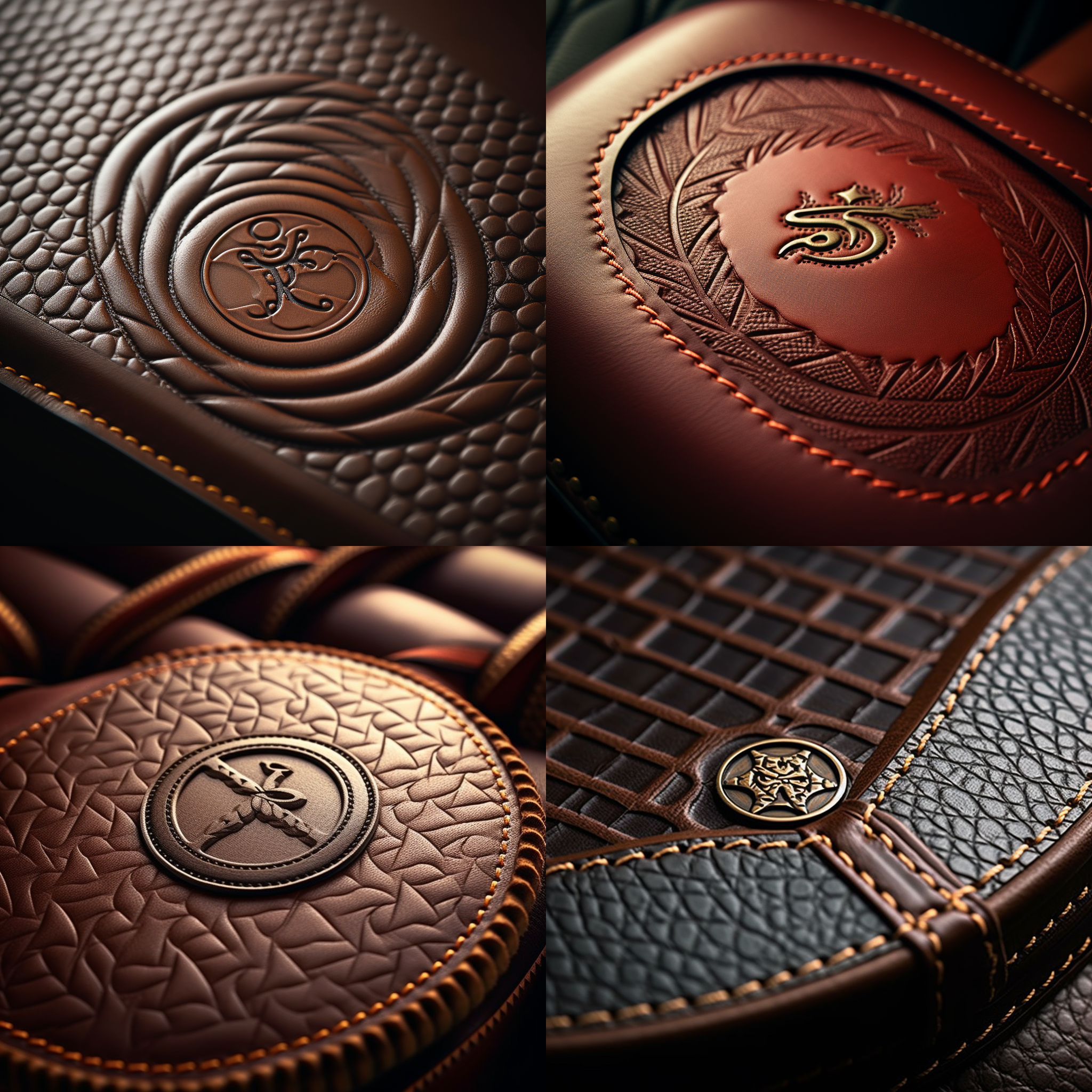 laser engraving and cutting leather logo