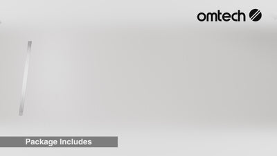 Package includes work Area and accessories; installation steps: Install the support column, Secure the laser arm, Rotate the wheel to lower or raise the scanning head, Finish up wiring and it's ready for use