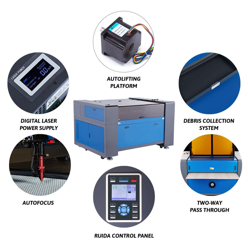 100W CO2 Laser Engraver Cutting Machine Features