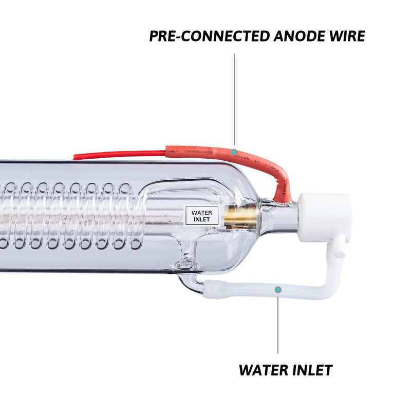 100W CO2 Laser Tube Water Inlet